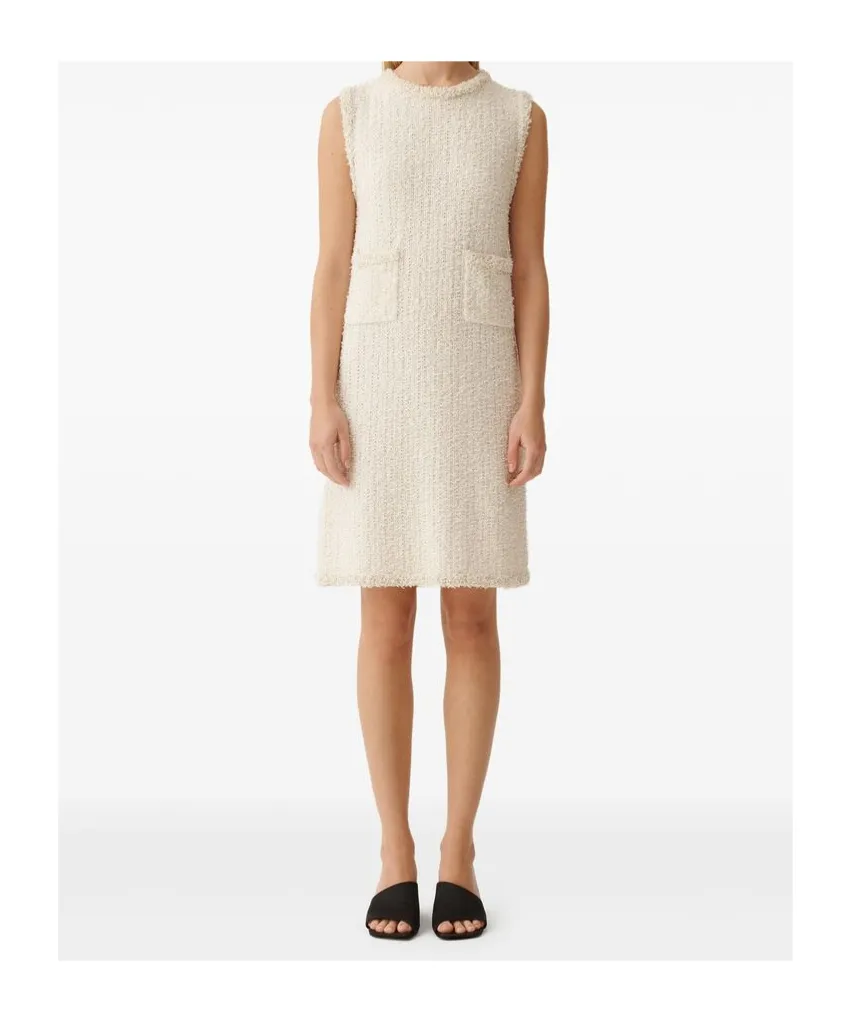 Tweed Sleeveless Knitted Dress