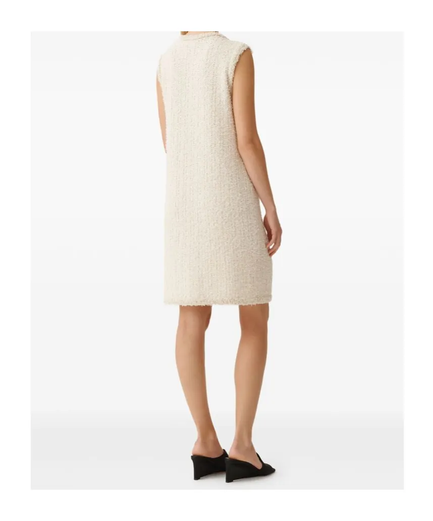 Tweed Sleeveless Knitted Dress