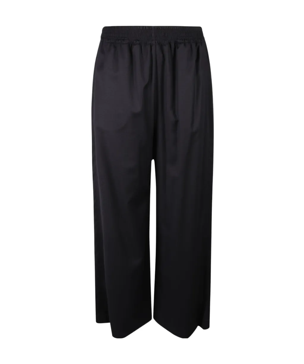 Flannel Wide-Leg Trousers