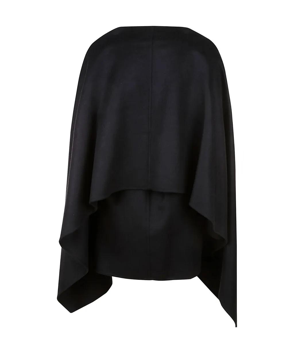 Belted V-Neck Cape