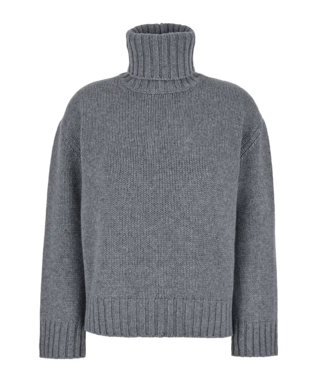 High Neck Ribbed Sweater