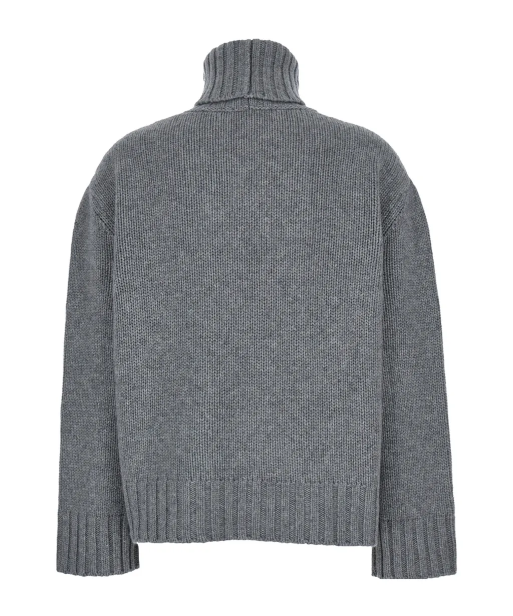High Neck Ribbed Sweater