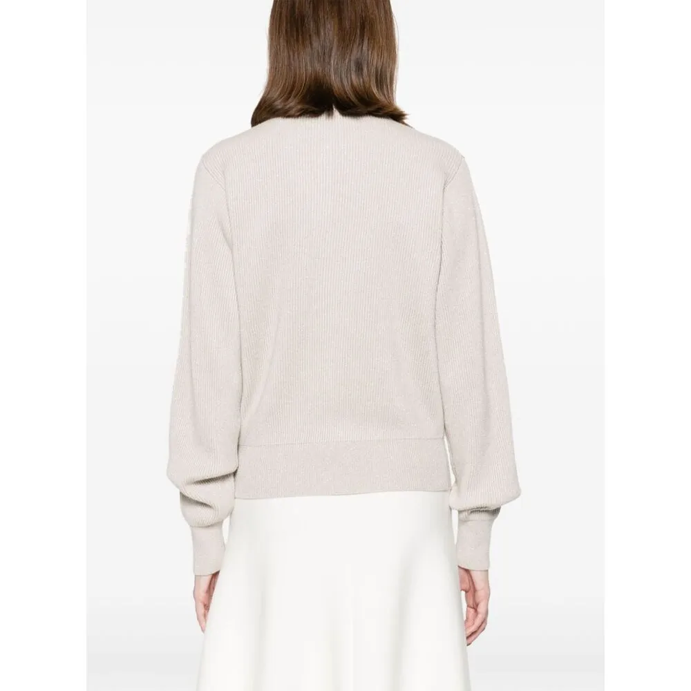 V-Neck Knitted Polo Jumper