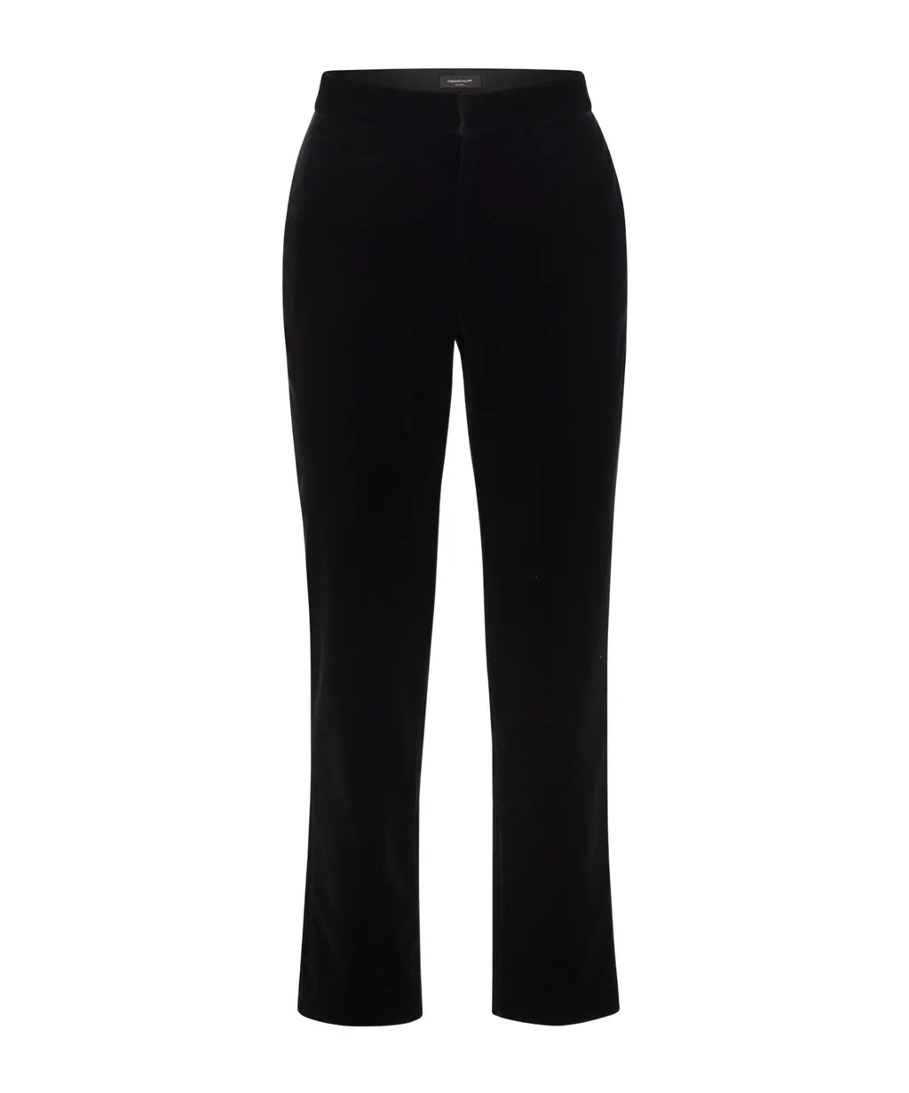 Straight-Leg Velvet Trousers