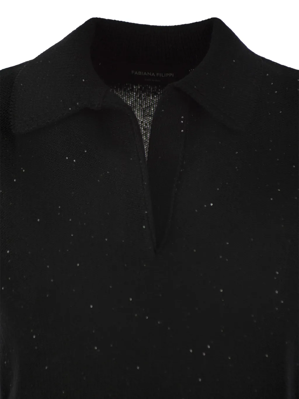 Sequined Knitted Polo