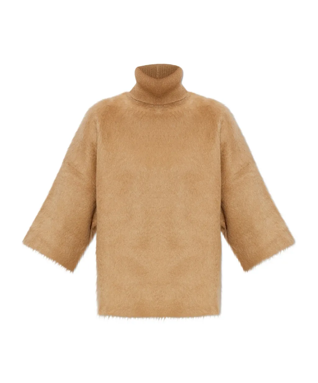 Roll-Neck Half-Length Sleeve Jumper