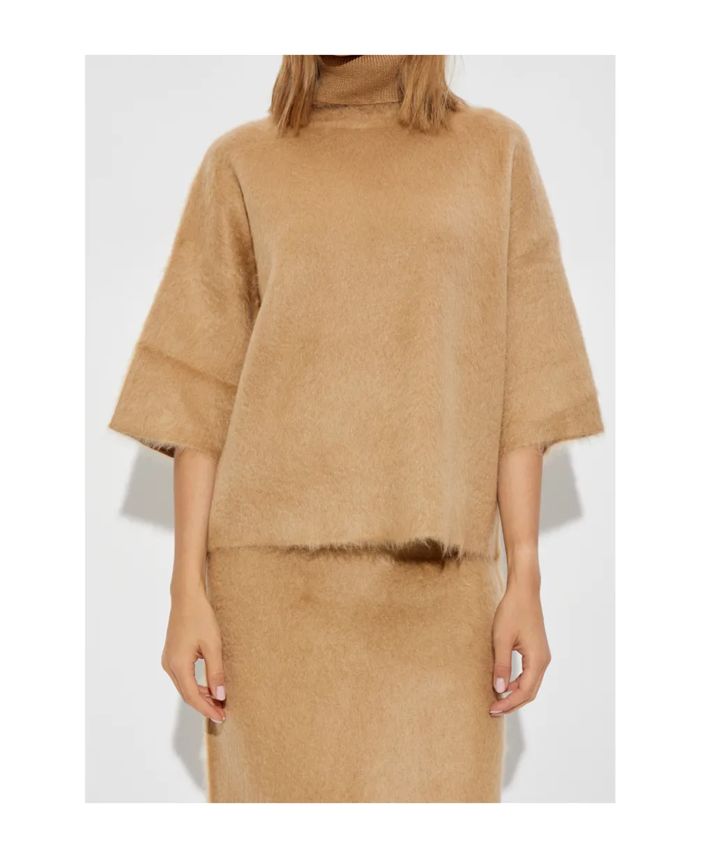 Roll-Neck Half-Length Sleeve Jumper