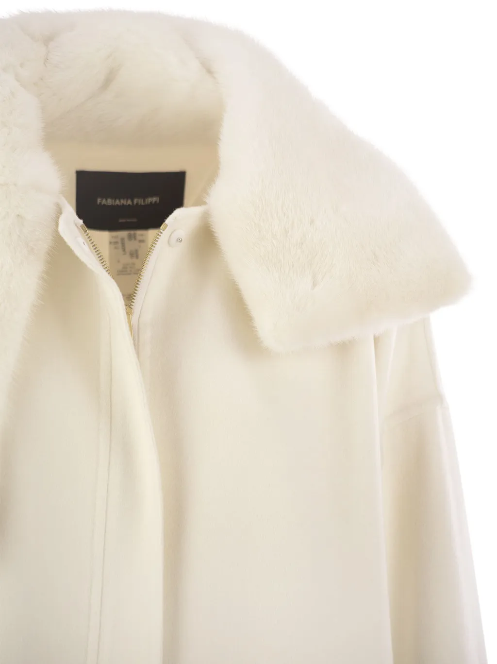 Fur Collar Long Sleeved Coat