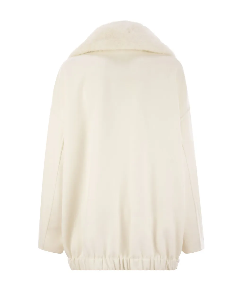 Fur Collar Long Sleeved Coat