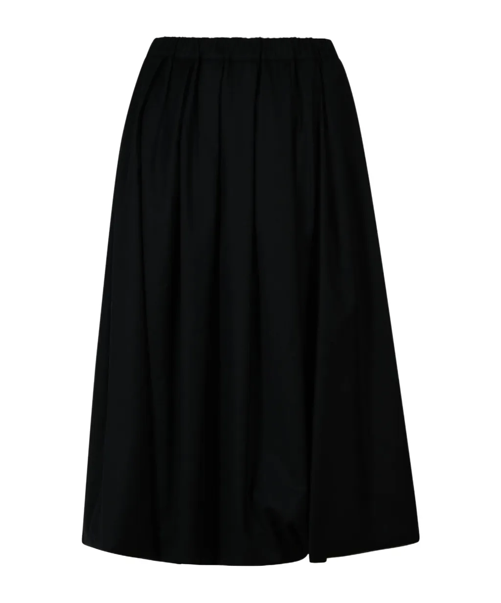 Elasticated Waistband Pleated Skirt