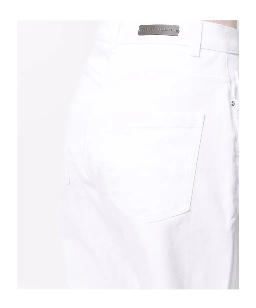 Straight-Leg Cropped Trousers