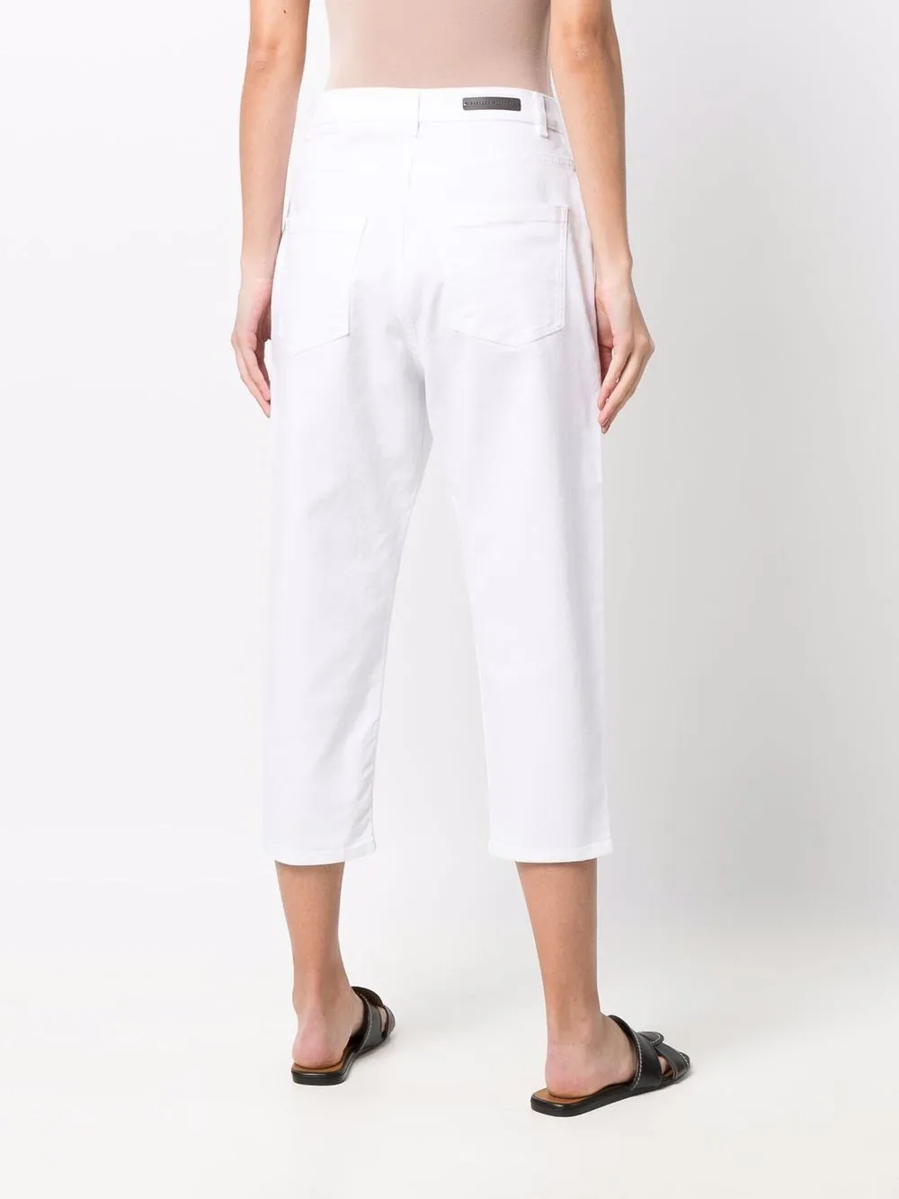 Straight-Leg Cropped Trousers
