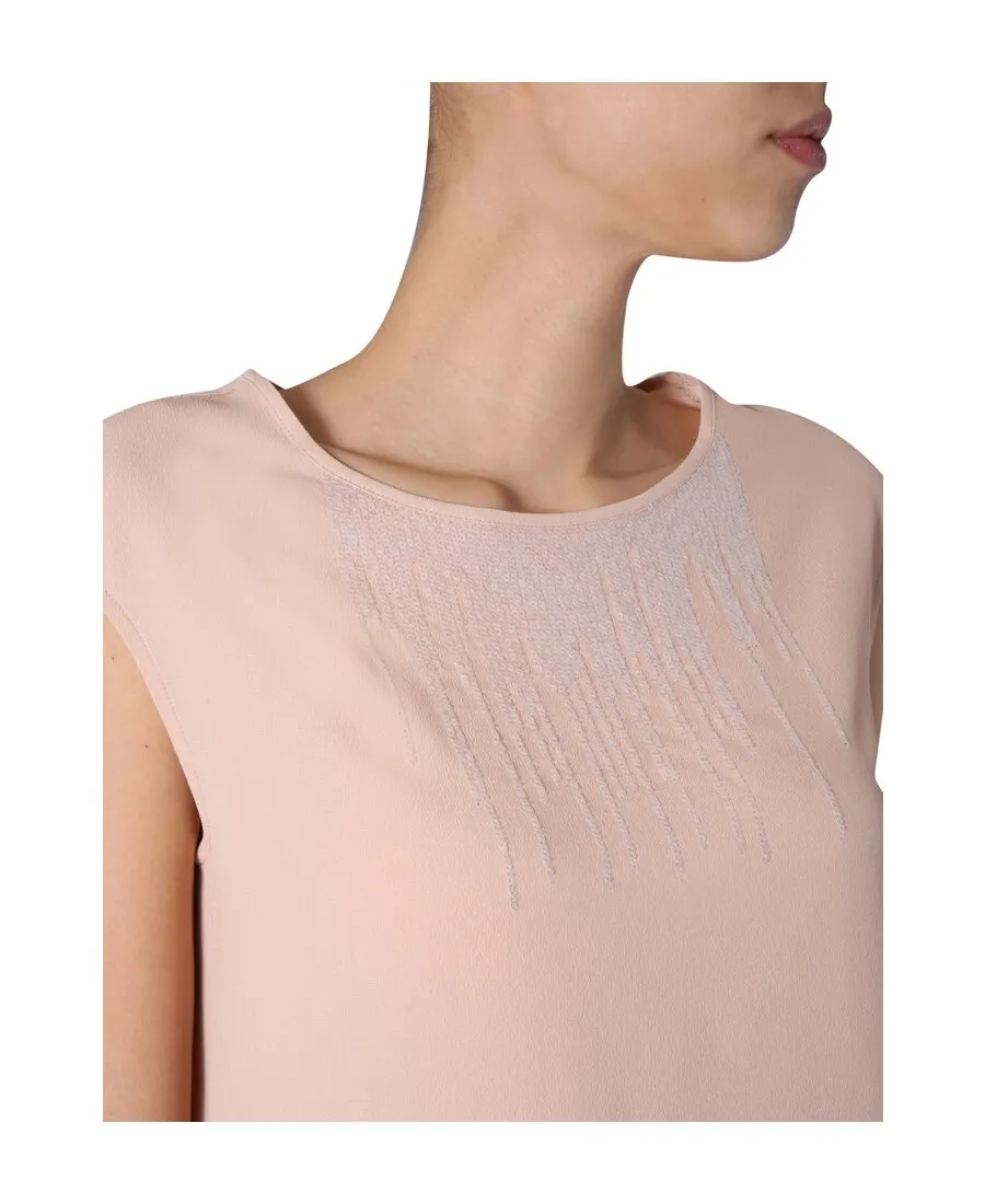 Sequin Embellished Crewneck Top