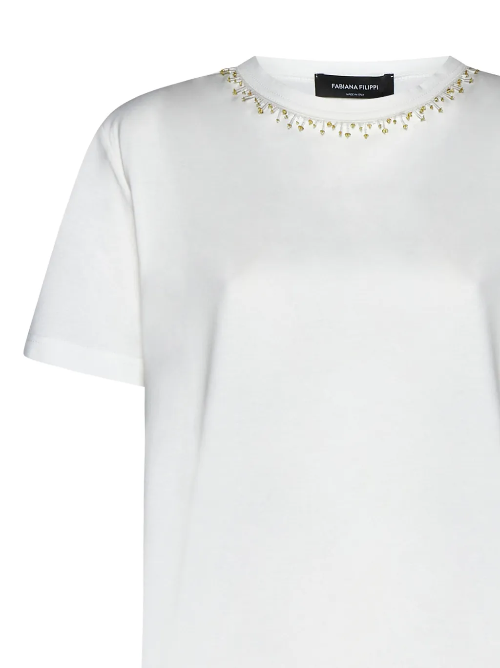 Bead-Embellished Jersey T-Shirt