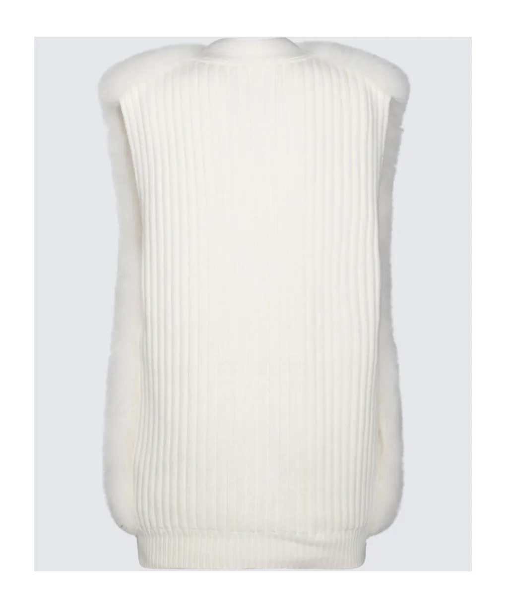 V-Neck Buttoned Sleeveless Jacket