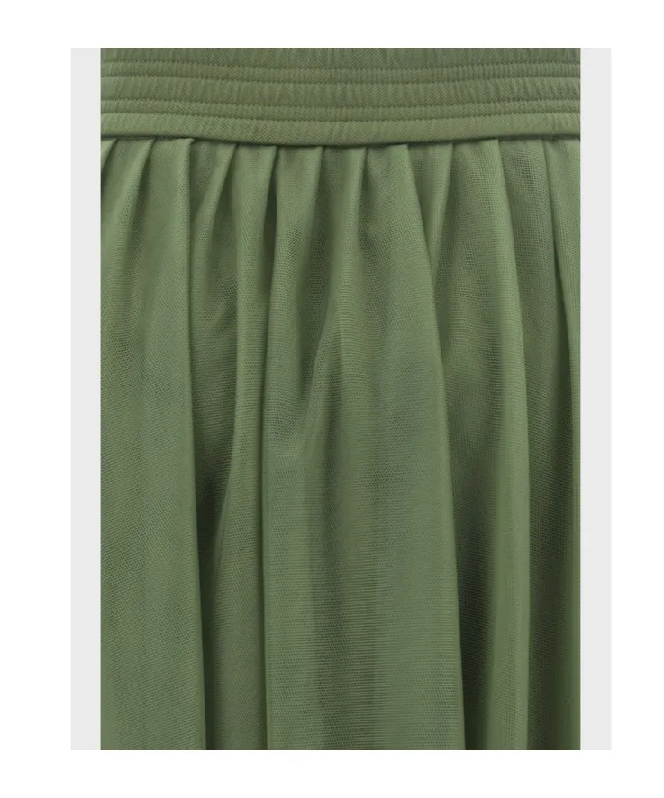 Layered Tulle Midi Skirt
