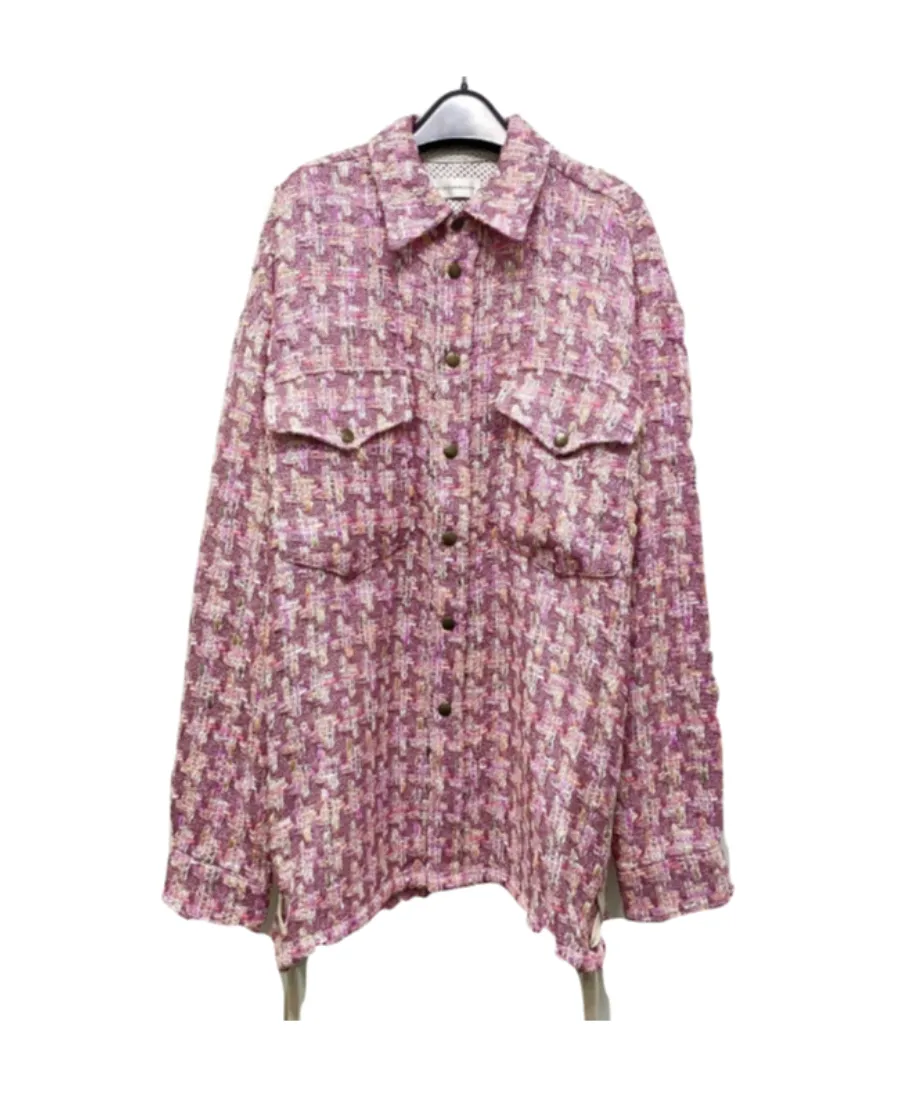 Tweed Button-Down Casual Jacket