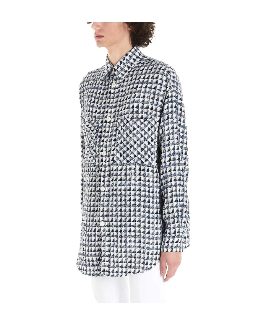Geometric Print Oversized Shirt