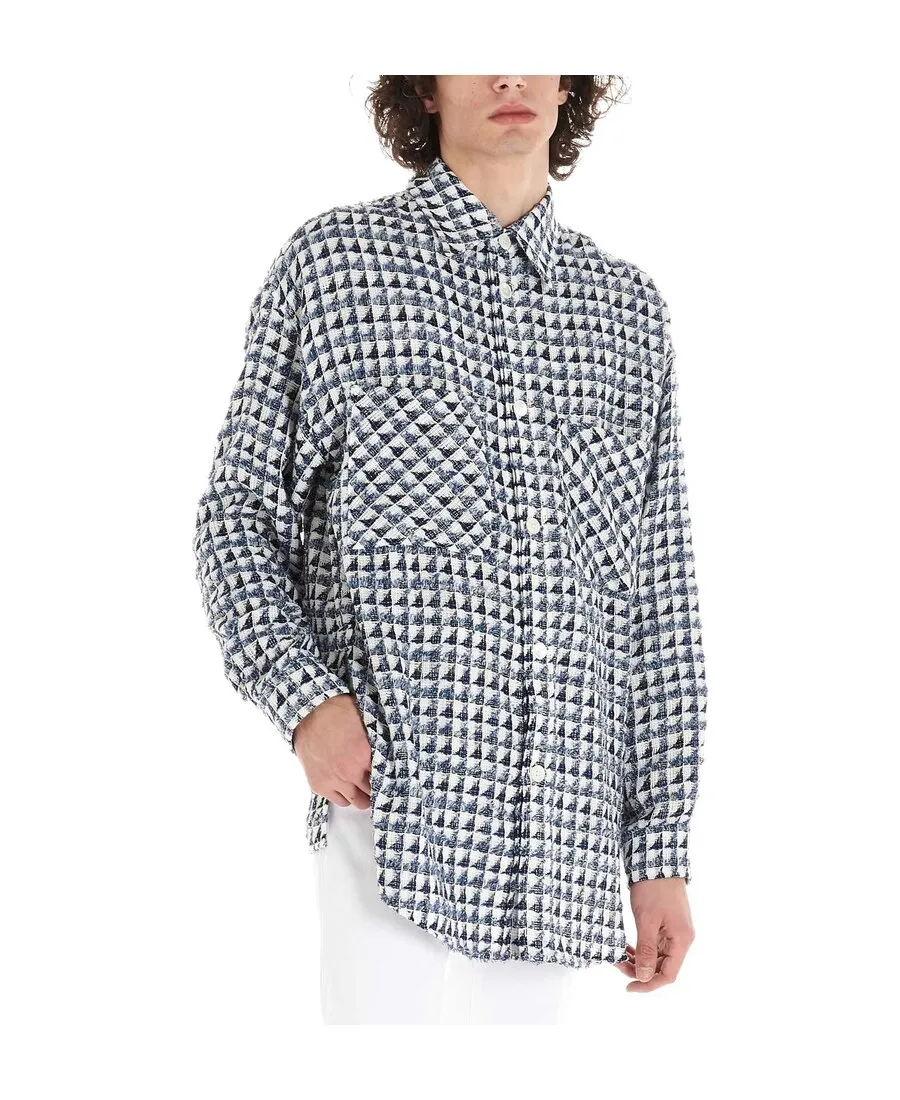 Geometric Print Oversized Shirt