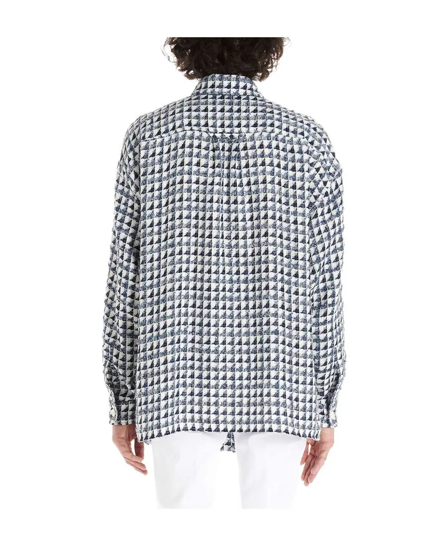 Geometric Print Oversized Shirt