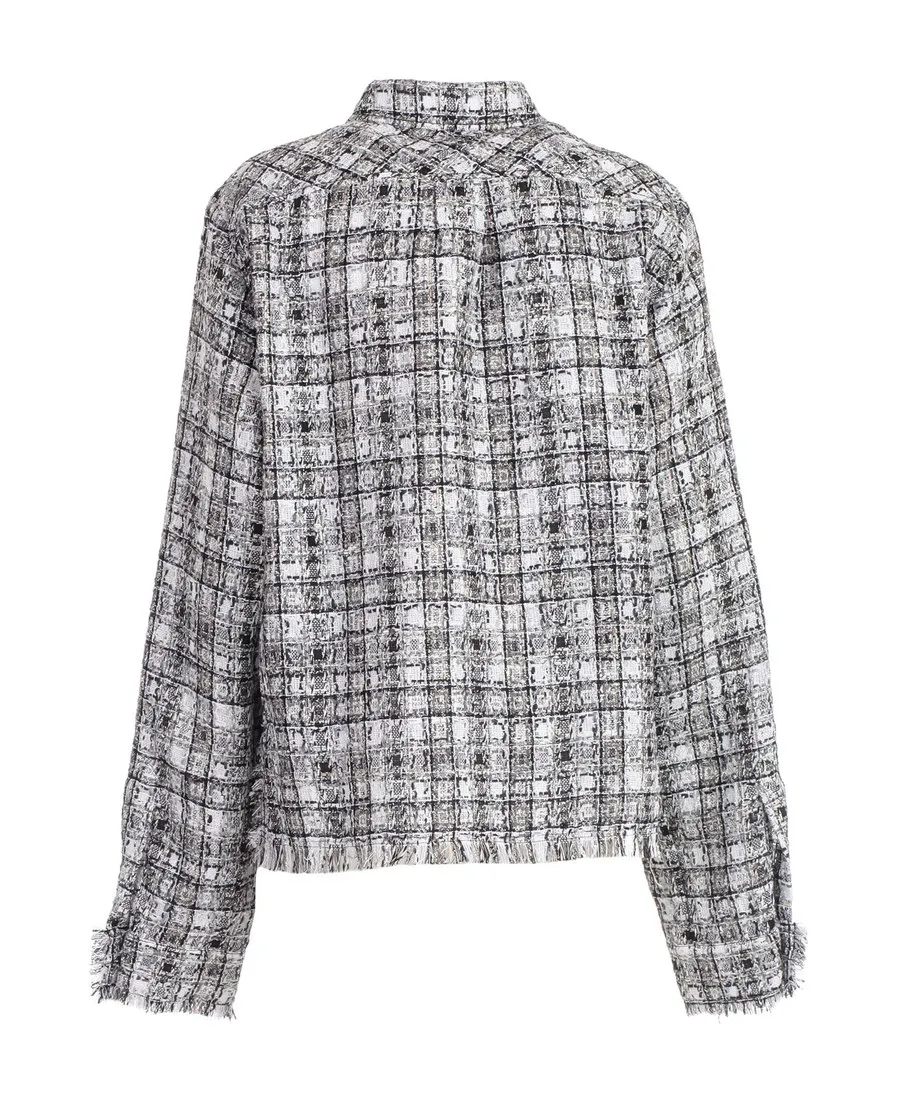 Plaid Tweed Casual Jacket