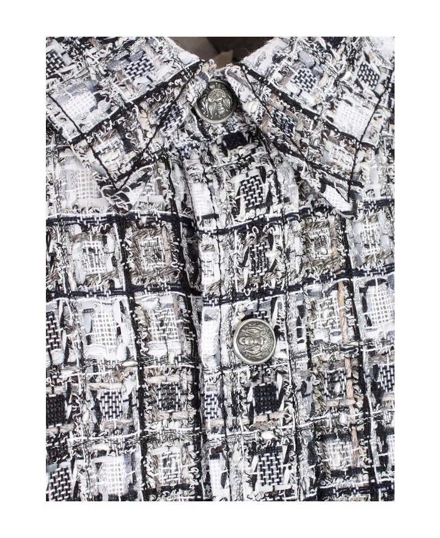 Plaid Tweed Casual Jacket