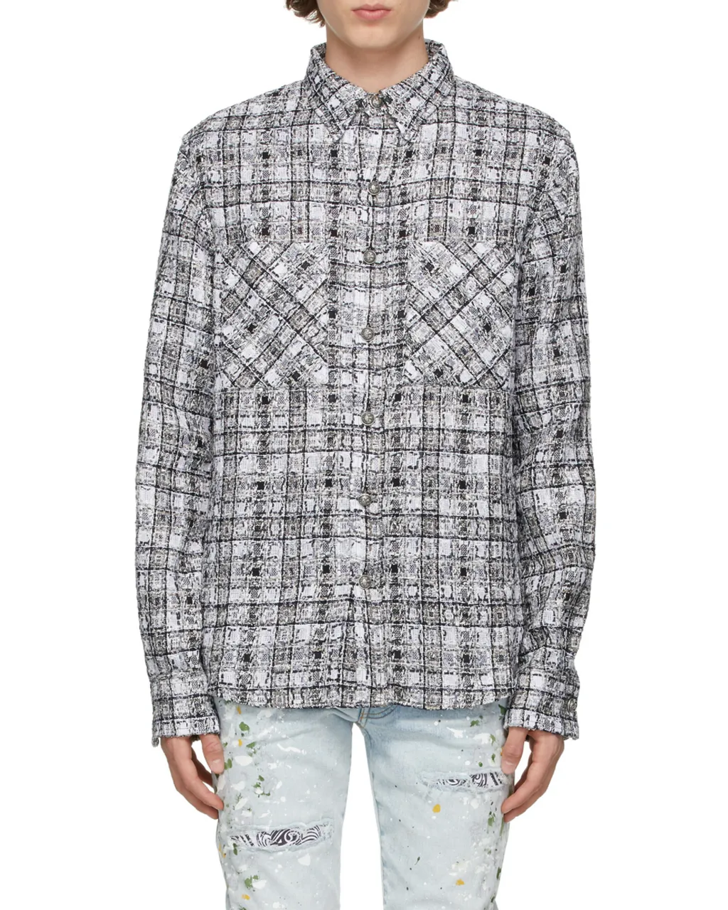 Plaid Tweed Casual Jacket