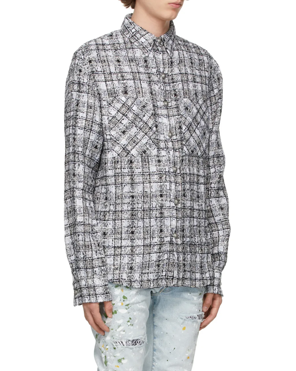 Plaid Tweed Casual Jacket