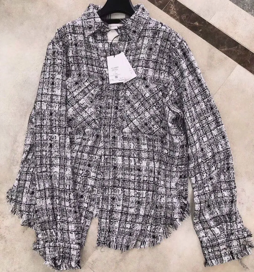 Plaid Tweed Casual Jacket