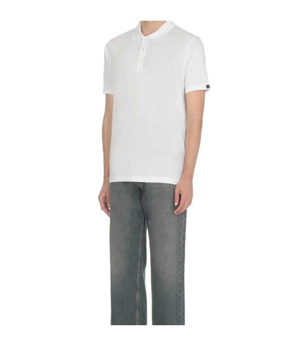 Logo-Patch Cotton Polo Shirt