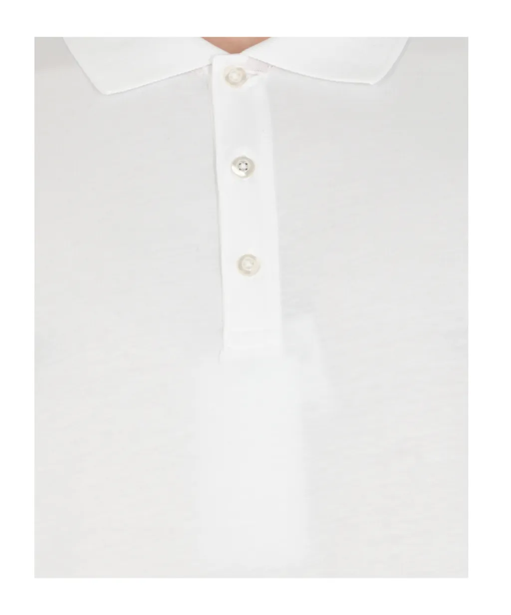 Logo-Patch Cotton Polo Shirt