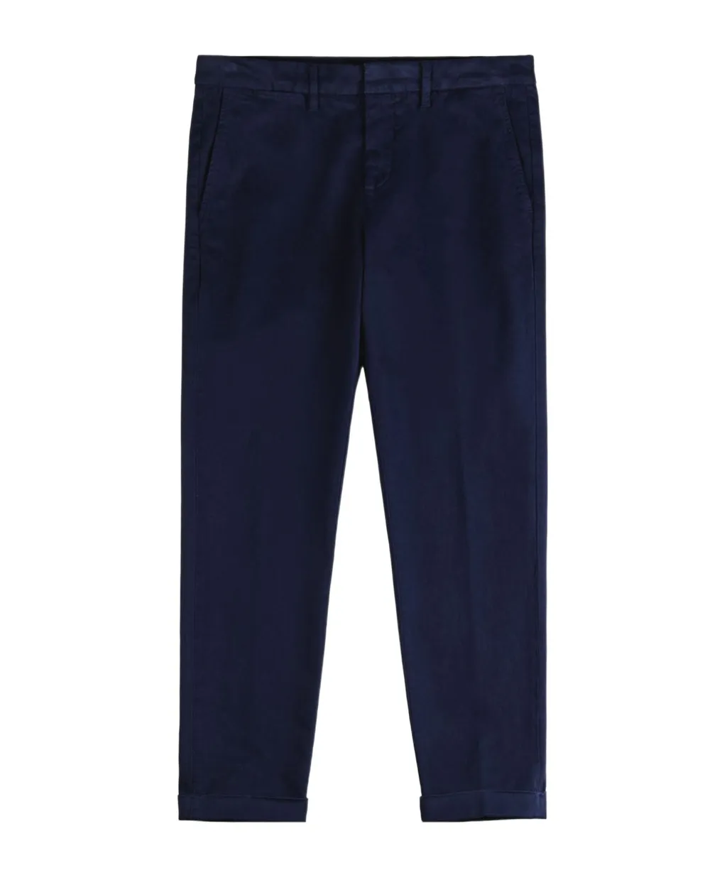 Straight-Leg Cotton Trousers