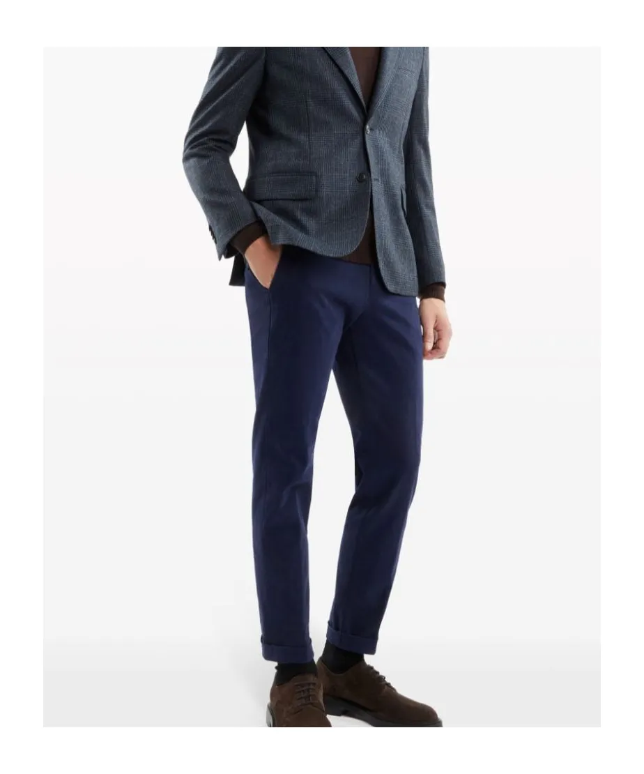 Straight-Leg Cotton Trousers