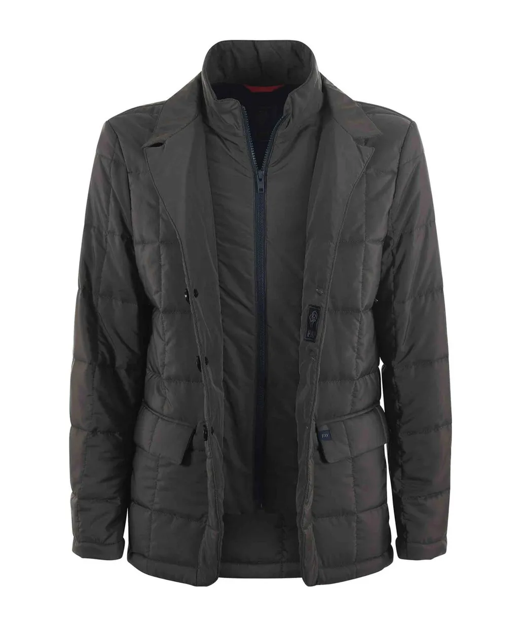 Quilted Double-Front Jacket