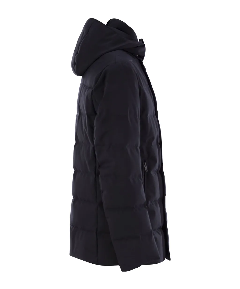 Double-Breasted Hooded Coat