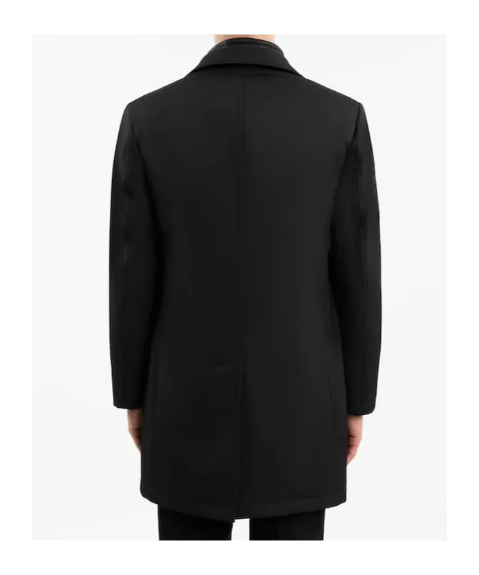 Padded Peak Lapel Coat
