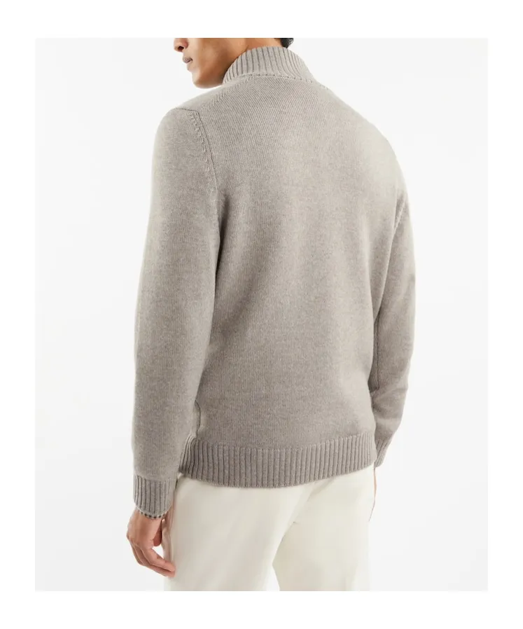Button Mock Neck Sweater