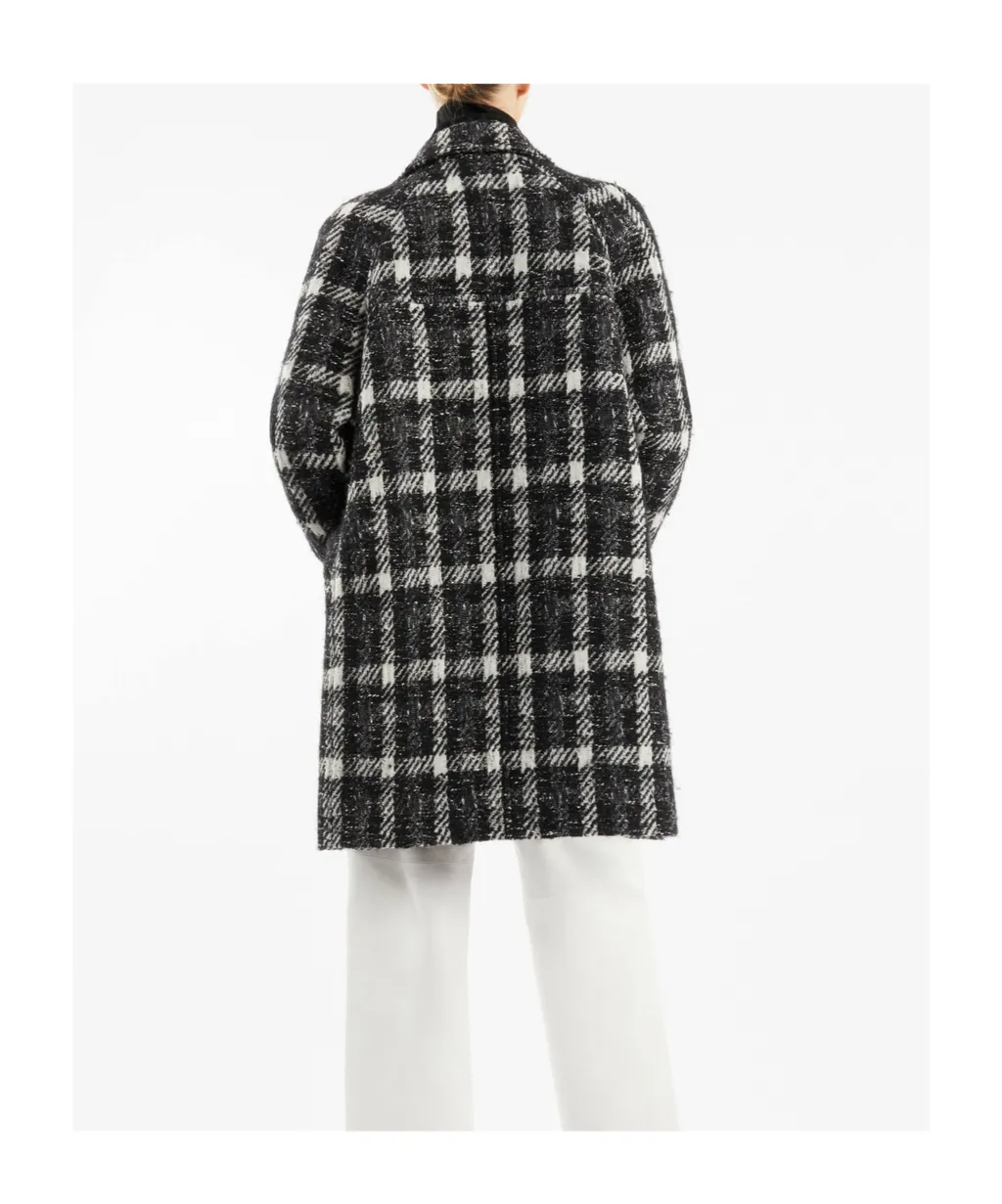 Plaid Double-Breasted Coat