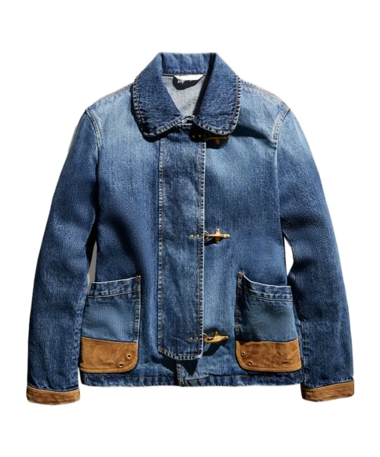 Hook-Closure Denim Jacket