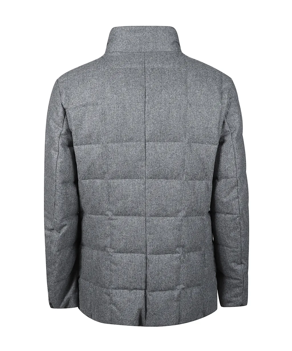 Double Front Quilted Down Jacket