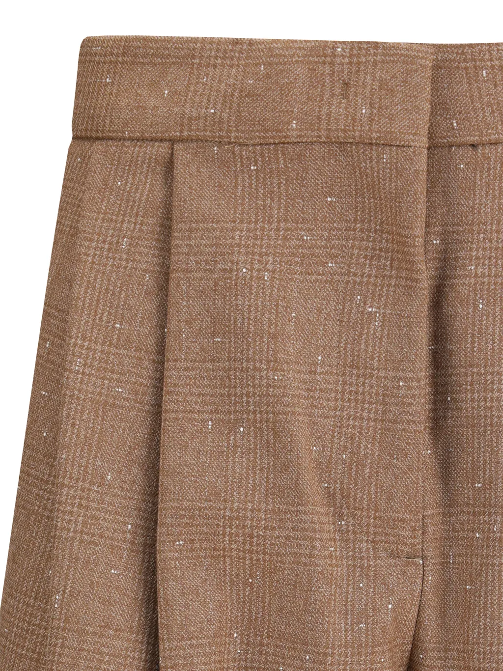 Pleated Check Trousers
