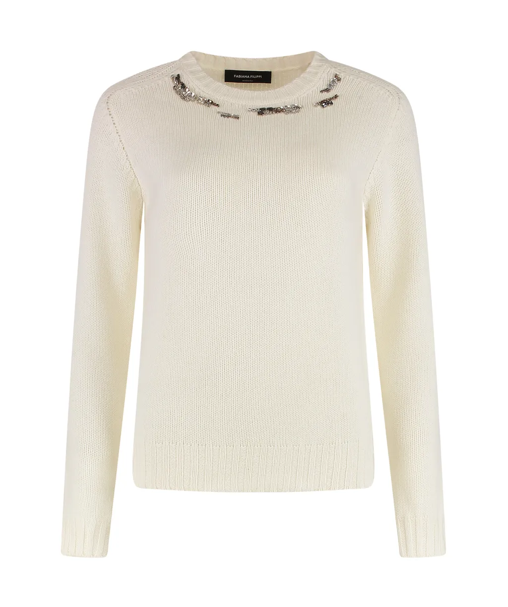 Embellished Crewneck Jumper