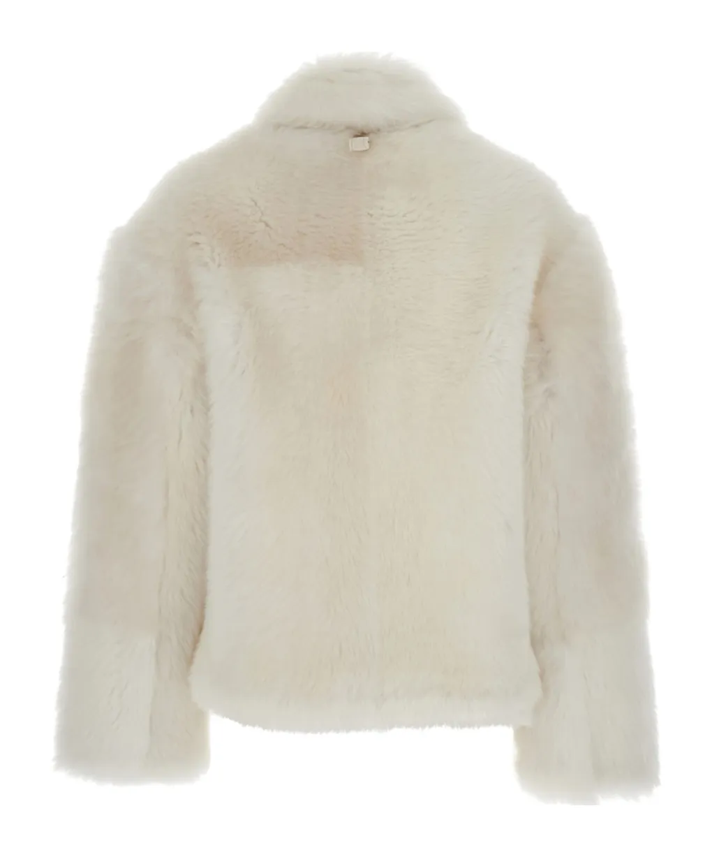 Brushed Shearling Coat