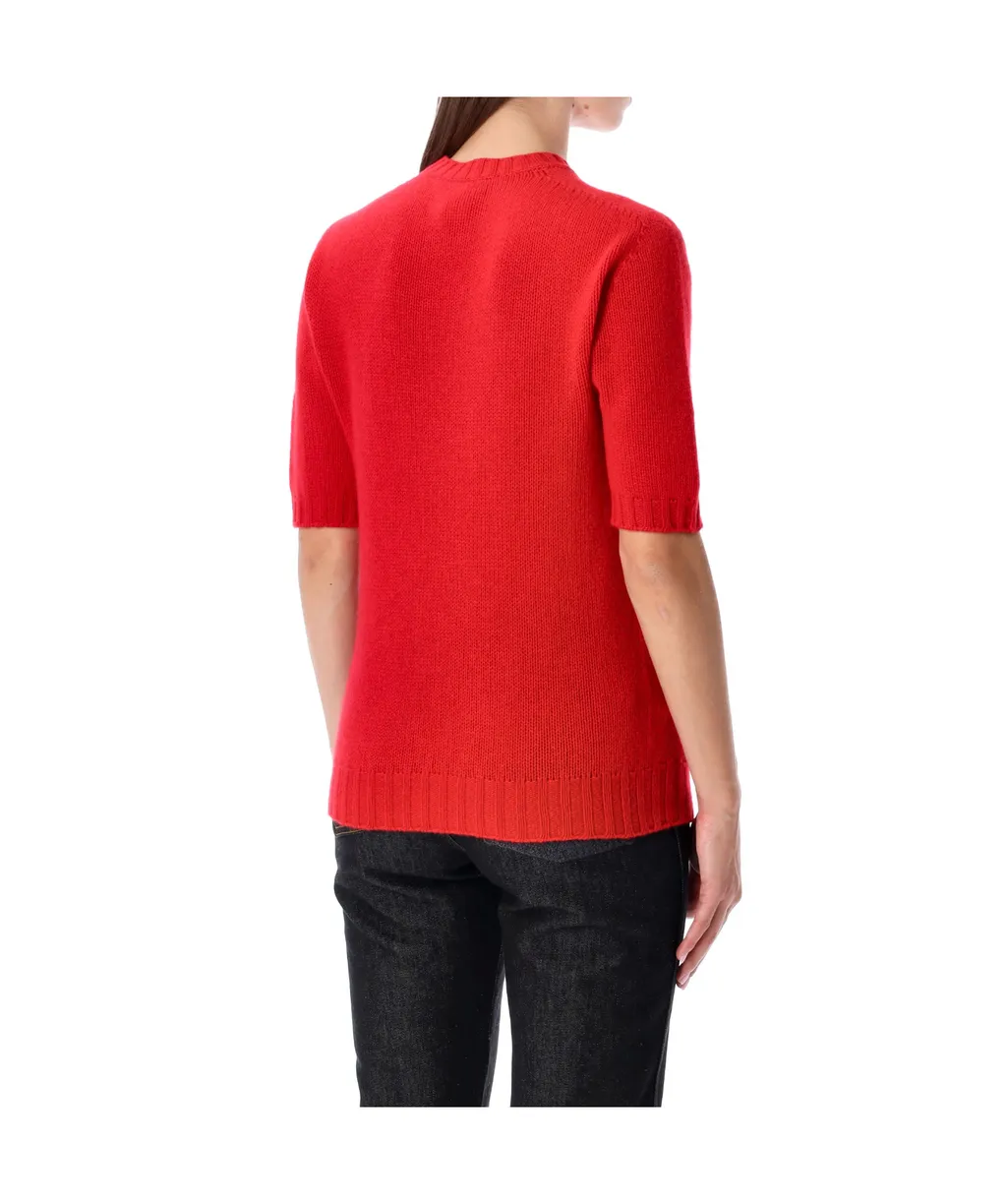 Short-Sleeved Knitted Jumper