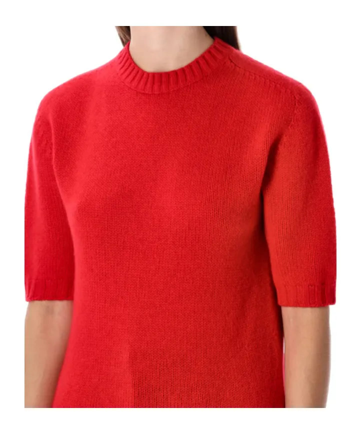 Short-Sleeved Knitted Jumper