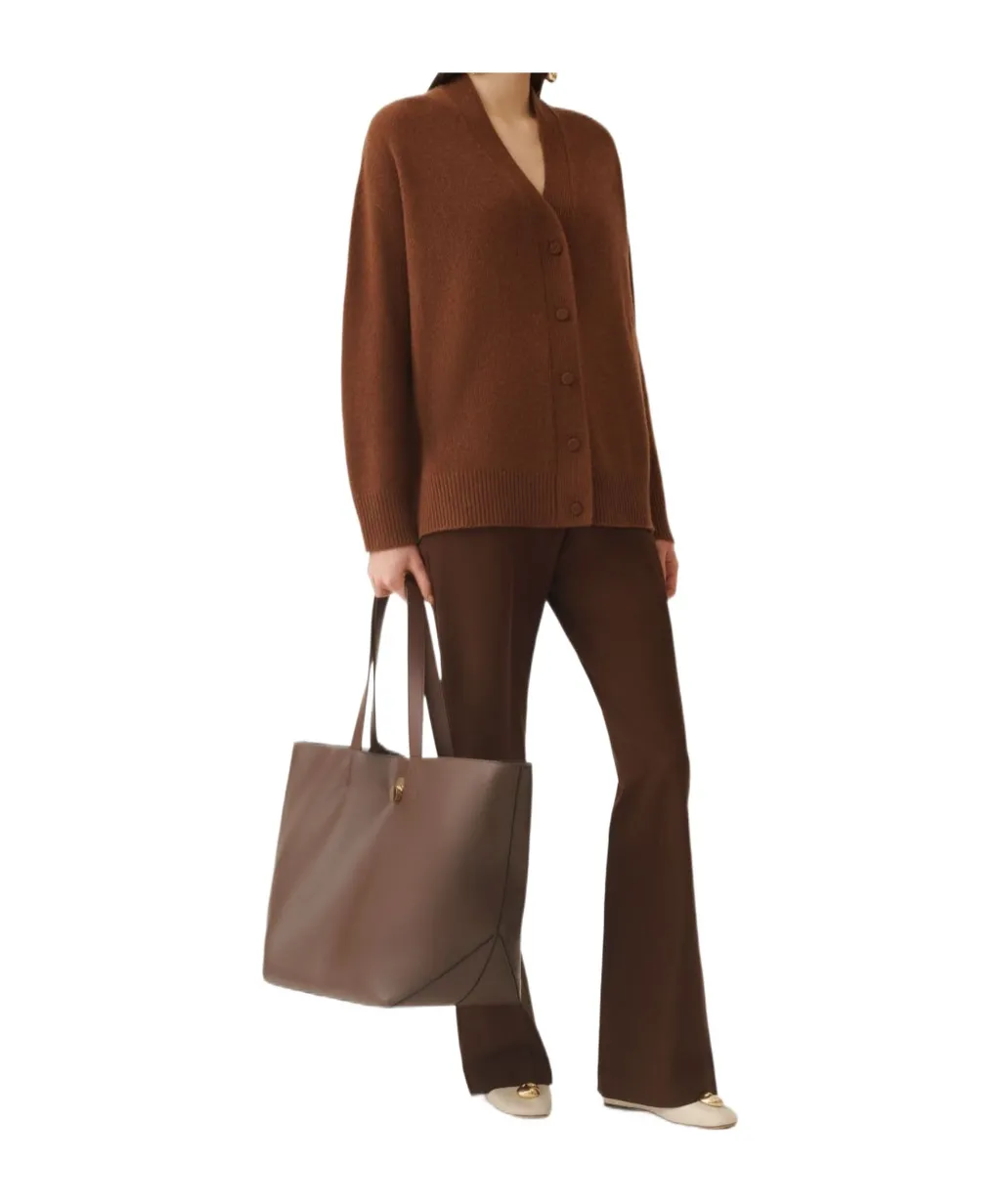 Long-Sleeved Knitted Cardigan