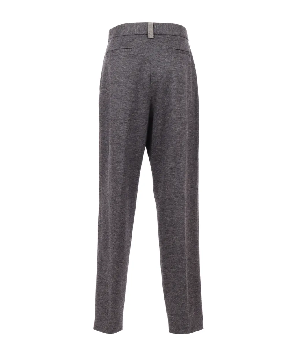 Pleated Straight Leg Trousers