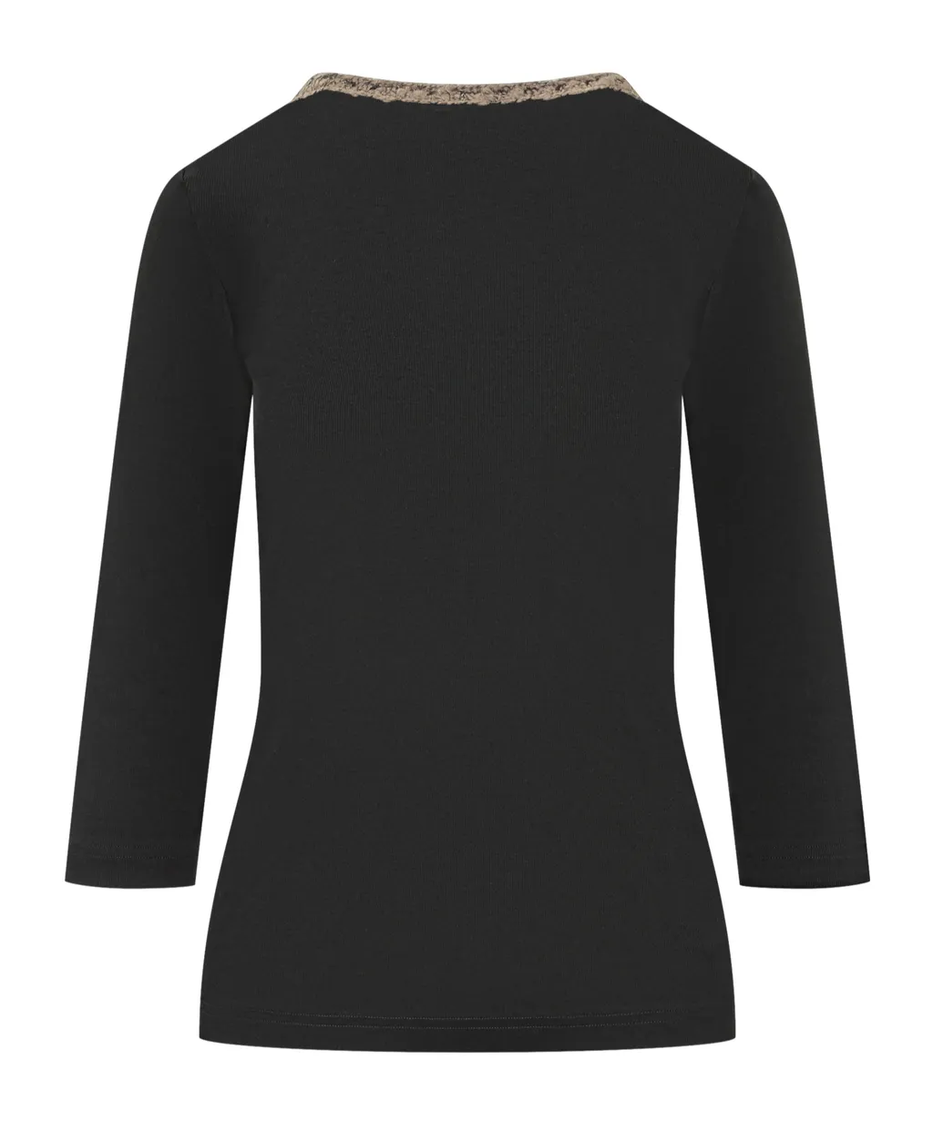 Embellished Round Neck Top