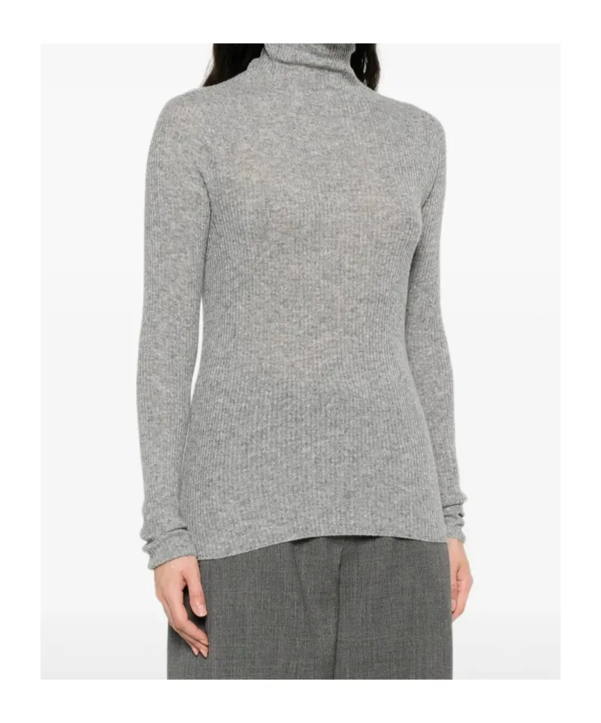 Ribbed-Knit Turtleneck Jumper