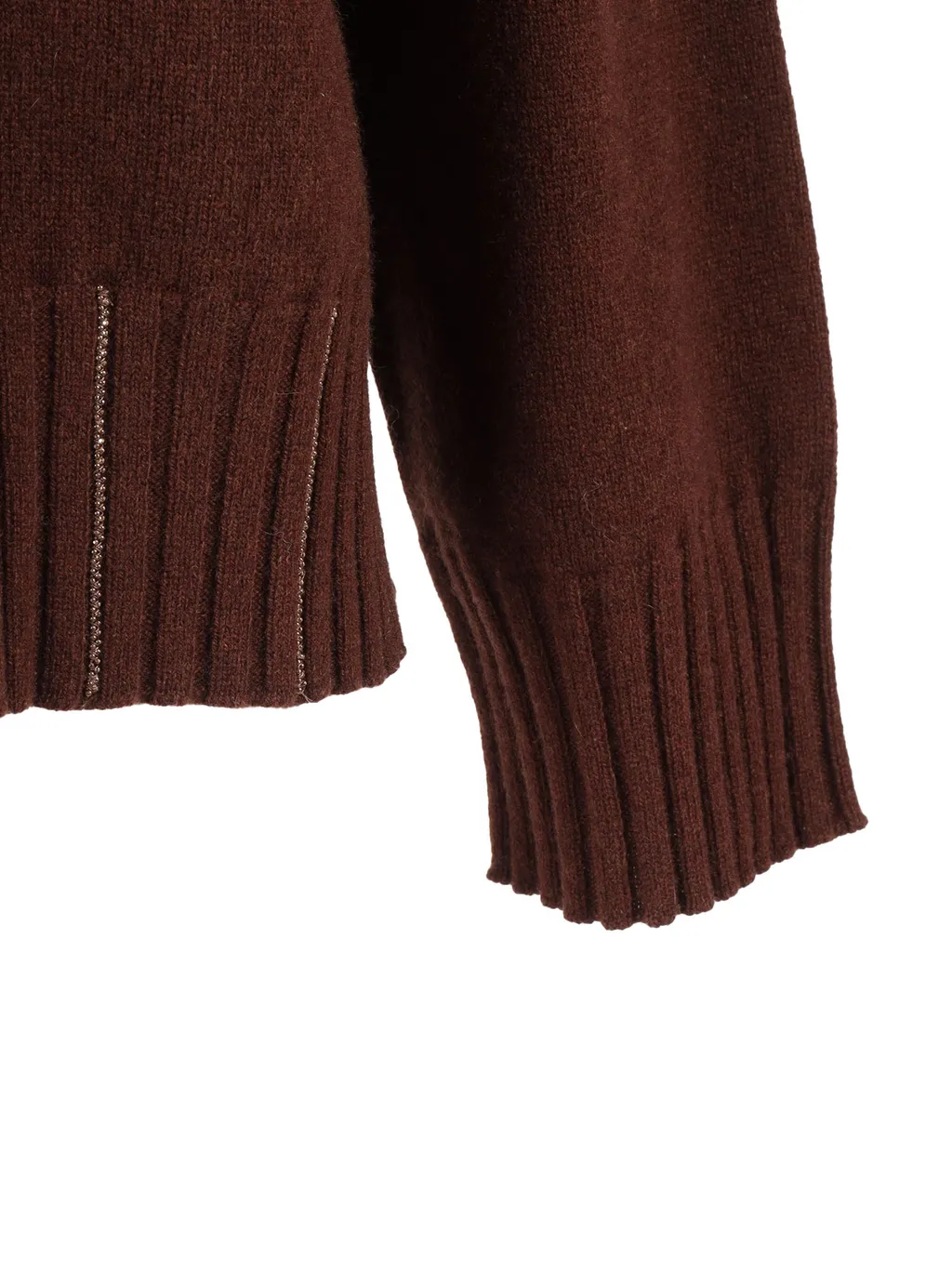 Ribbed-Hem Crew-Neck Sweater